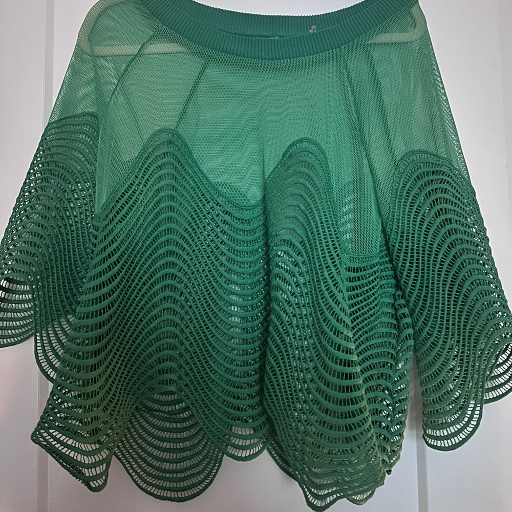 Green Mesh Shirt size 1x EUC